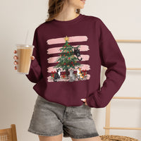 Load image into Gallery viewer, Christmas Cats &amp; Christmas Tree Sweatshirt – Funny Cat Lover Gift