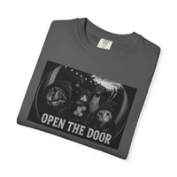 Load image into Gallery viewer, Cat Gang, Open The Door - Summer BBQ Edition T-Shirt