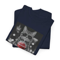 Load image into Gallery viewer, Cat Drinking Patriotic Slushie