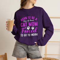 Load image into Gallery viewer, Forced to Go to Work – Funny Cat Mom Sweatshirt
