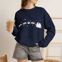 Load image into Gallery viewer, Santa's Cat Sleigh – Funny Christmas Cat Sweatshirt