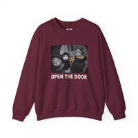 Load image into Gallery viewer, Open The Door – Christmas Cat Gang Sweatshirt