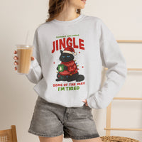 Load image into Gallery viewer, Jingle Some of the Way – Funny Christmas Cat Sweatshirt