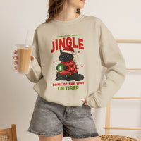 Load image into Gallery viewer, Jingle Some of the Way – Funny Christmas Cat Sweatshirt