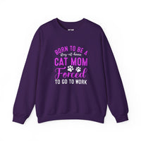 Load image into Gallery viewer, Forced to Go to Work – Funny Cat Mom Sweatshirt