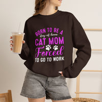 Load image into Gallery viewer, Forced to Go to Work – Funny Cat Mom Sweatshirt
