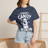 Load image into Gallery viewer, Forget Candy Give Me a Cat Halloween T-Shirt