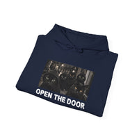 Load image into Gallery viewer, Open The Door- Cat Gang - Black Cats Hoodie