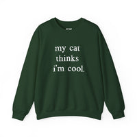Load image into Gallery viewer, My Cat Thinks I’m Cool Funny Cat Sweatshirt