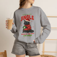 Load image into Gallery viewer, Jingle Some of the Way – Funny Christmas Cat Sweatshirt