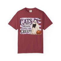 Load image into Gallery viewer, Cats Because People Are Creepy Halloween Cat T-Shirt