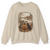 Load image into Gallery viewer, Cats &amp; Pumpkins Cozy Fall Sweatshirt