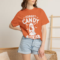 Load image into Gallery viewer, Forget Candy Give Me a Cat Halloween T-Shirt