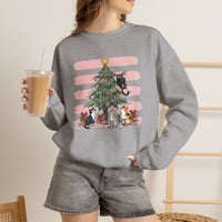Load image into Gallery viewer, Christmas Cats &amp; Christmas Tree Sweatshirt – Funny Cat Lover Gift