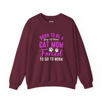 Load image into Gallery viewer, Forced to Go to Work – Funny Cat Mom Sweatshirt