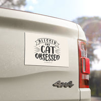 Load image into Gallery viewer, Blessed &amp; Cat Obsessed - Car Magnet