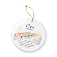 Load image into Gallery viewer, Personalized Cat Memorial Ornament – Loved Every Day, Missed Every Night