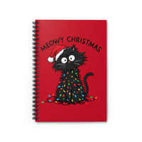 Load image into Gallery viewer, Meowy Christmas - Spiral Notebook
