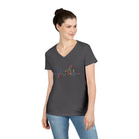 Load image into Gallery viewer, Cat Rainbow Heartbeat V-Neck