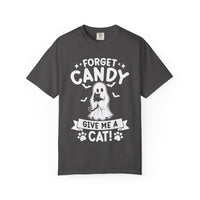 Load image into Gallery viewer, Forget Candy Give Me a Cat Halloween T-Shirt