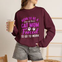Load image into Gallery viewer, Forced to Go to Work – Funny Cat Mom Sweatshirt