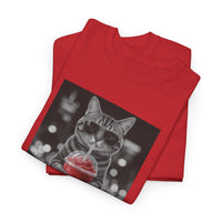 Load image into Gallery viewer, Cat Drinking Patriotic Slushie