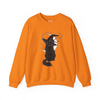 Load image into Gallery viewer, Celestial Witch Cat – Black Cat Halloween Sweatshirt