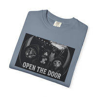 Load image into Gallery viewer, Cat Gang, Open The Door - Summer BBQ Edition T-Shirt
