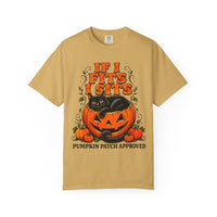 Load image into Gallery viewer, If I Fits I Sits Pumpkin Cat Halloween T-Shirt