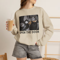 Load image into Gallery viewer, Open The Door – Christmas Cat Gang Sweatshirt