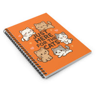 Load image into Gallery viewer, Just Here For The Cats- Spiral Notebook
