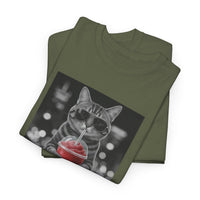 Load image into Gallery viewer, Cat Drinking Patriotic Slushie