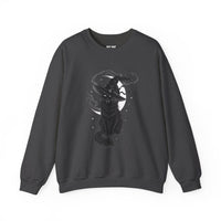 Load image into Gallery viewer, Celestial Witch Cat – Black Cat Halloween Sweatshirt