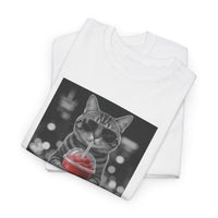 Load image into Gallery viewer, Cat Drinking Patriotic Slushie