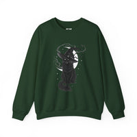 Load image into Gallery viewer, Celestial Witch Cat – Black Cat Halloween Sweatshirt