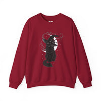 Load image into Gallery viewer, Celestial Witch Cat – Black Cat Halloween Sweatshirt