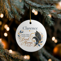 Load image into Gallery viewer, Personalized Loved Then, Loved Now, Loved Always Cat Memorial Ornament