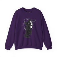 Load image into Gallery viewer, Celestial Witch Cat – Black Cat Halloween Sweatshirt