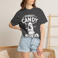 Load image into Gallery viewer, Forget Candy Give Me a Cat Halloween T-Shirt