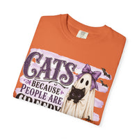 Load image into Gallery viewer, Cats Because People Are Creepy Halloween Cat T-Shirt