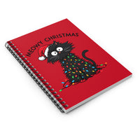 Load image into Gallery viewer, Meowy Christmas - Spiral Notebook
