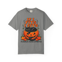 Load image into Gallery viewer, If I Fits I Sits Pumpkin Cat Halloween T-Shirt