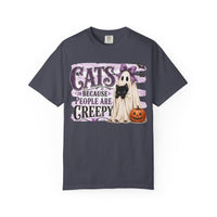 Load image into Gallery viewer, Cats Because People Are Creepy Halloween Cat T-Shirt