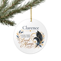 Load image into Gallery viewer, Personalized Loved Then, Loved Now, Loved Always Cat Memorial Ornament