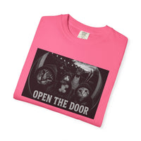 Load image into Gallery viewer, Cat Gang, Open The Door - Summer BBQ Edition T-Shirt
