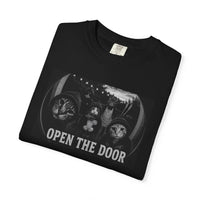 Load image into Gallery viewer, Cat Gang, Open The Door - Summer BBQ Edition T-Shirt