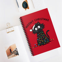 Load image into Gallery viewer, Meowy Christmas - Spiral Notebook
