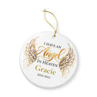 Load image into Gallery viewer, Personalized Cat Memorial Ornament – I Have an Angel in Heaven