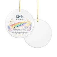Load image into Gallery viewer, Personalized Cat Memorial Ornament – Loved Every Day, Missed Every Night