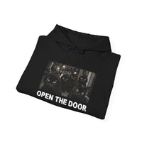 Load image into Gallery viewer, Open The Door- Cat Gang - Black Cats Hoodie
